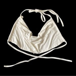 I.AM.GIA casual white cropped cut top